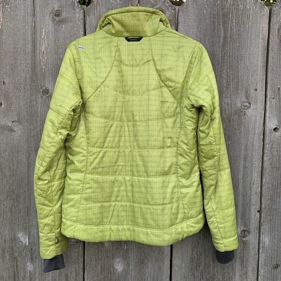 COLUMBIA Jacket Womens Sz Medium Bright Yellow Quilted Core Interchange - Picture 3 of 16